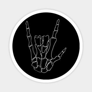 Bones I Love You Hand Gesture Magnet